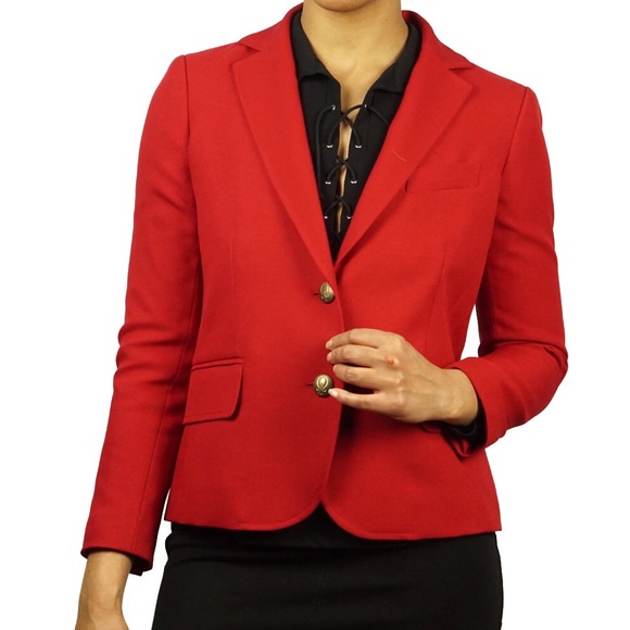 QMack Red 2-Button Blazer size 2 - Picture 1 of 8